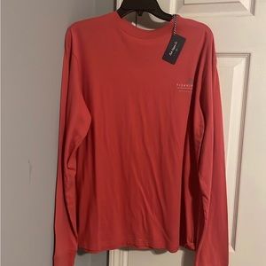 Men’s Brick red long sleeve Fish hippie size large nwt very soft